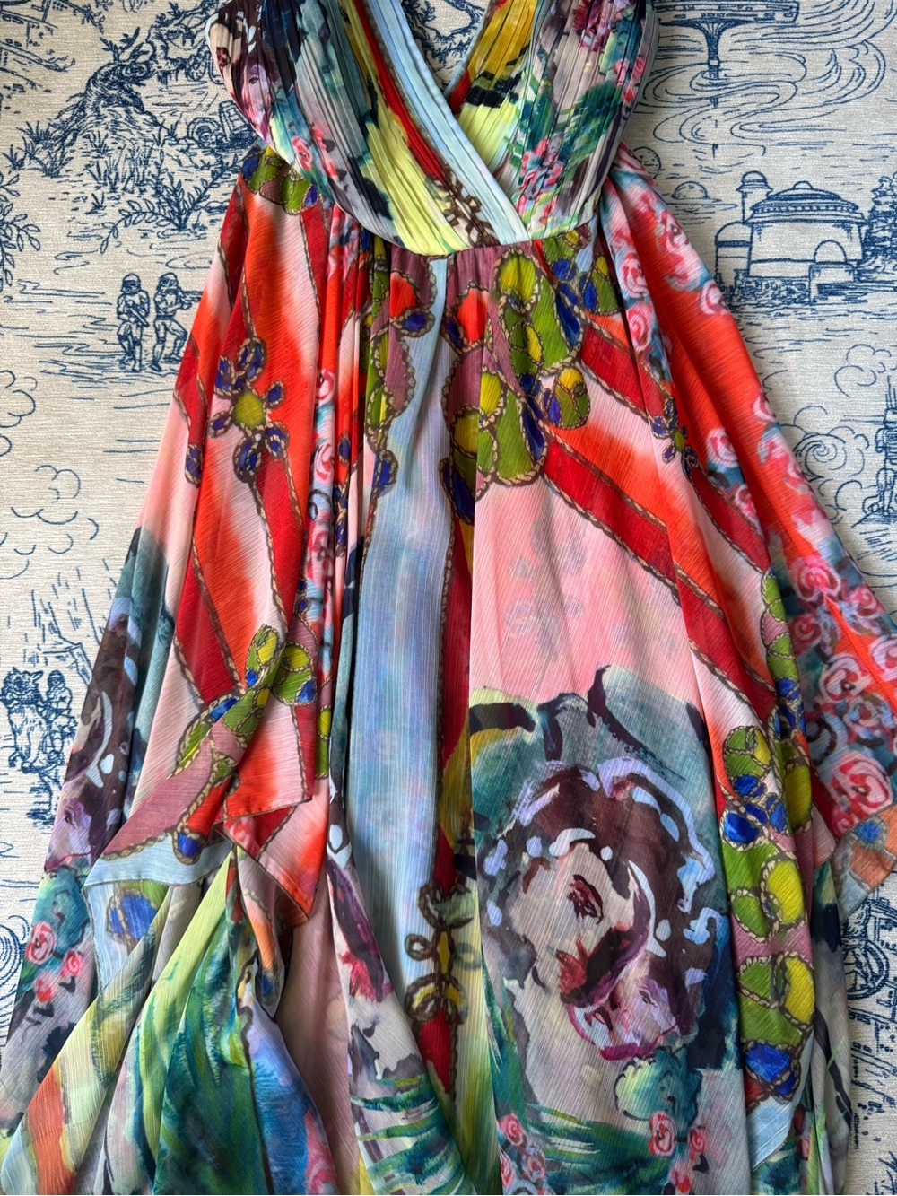 Alice + Olivia Lola Lady Watercolor Maxi Dress - Picture 8 of 8